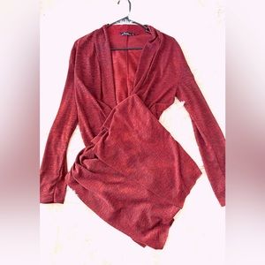 Beautiful deep cinnamon red cardigan by Bershka